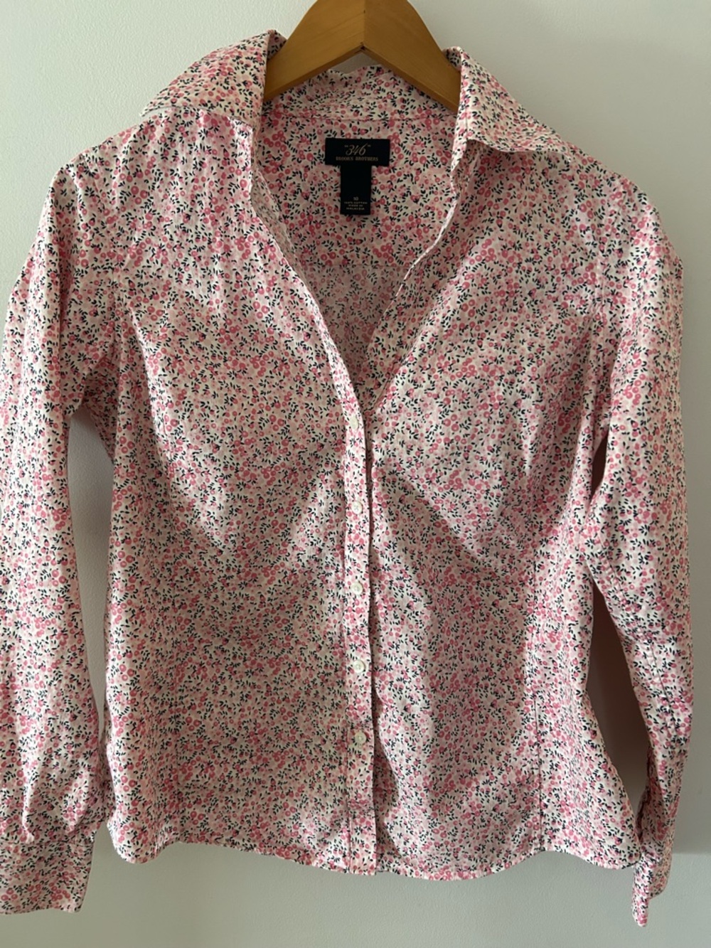Brooks Brothers Pink Floral Button-Down Shirt